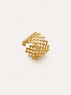 Anillo Mini Bomb Acero Baño Oro