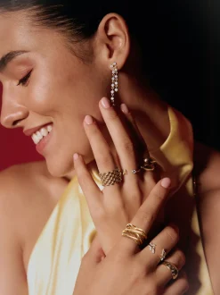 Anillo Mini Bomb Acero Baño Oro