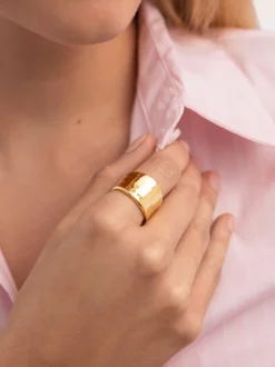 Anillo My Ocean Acero Baño Oro