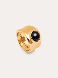 Anillo My Onyx Baño Oro
