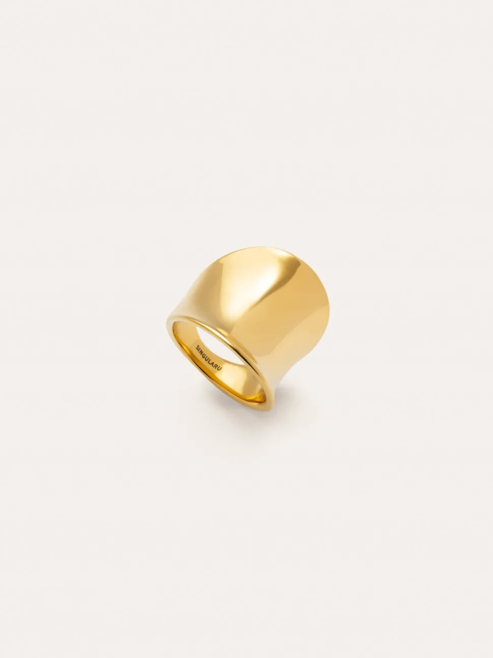 Anillo Odisea Acero Baño Oro