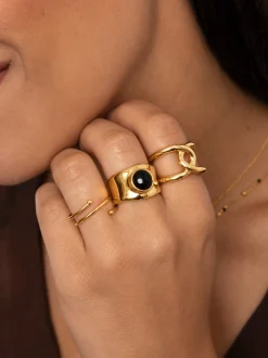 Anillo One Link Acero Baño Oro
