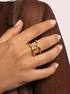 Anillo One Link Acero Baño Oro