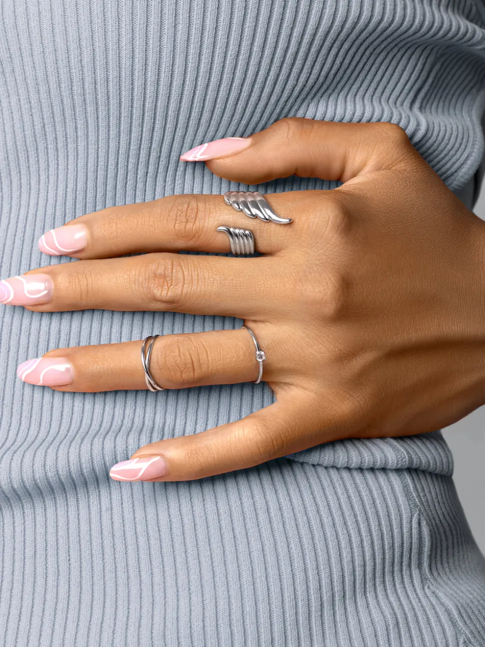 Anillo Single Spark Plata