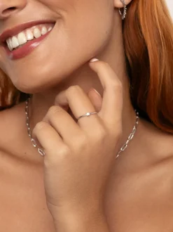 Anillo Single Spark Plata