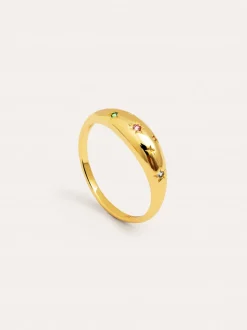 Anillo Spark Color Baño Oro