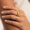 Anillo Spiral Spark Plata Baño Oro