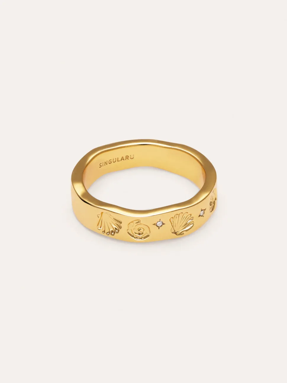 Anillo Treasure Baño Oro