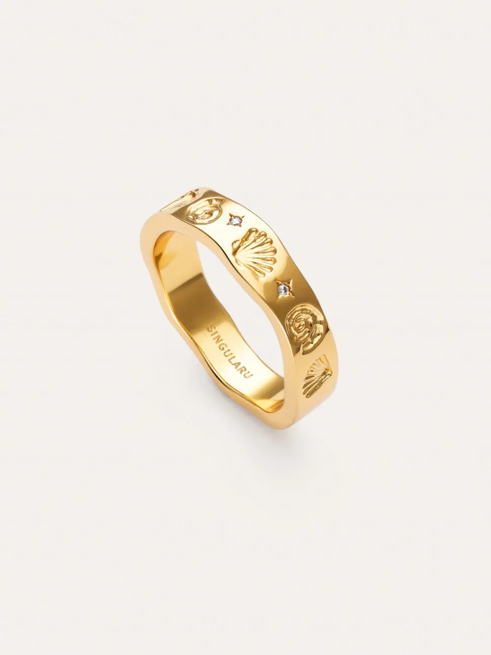 Anillo Treasure Baño Oro