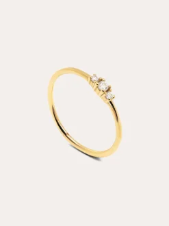 Anillo Trini Spark Plata Baño Oro