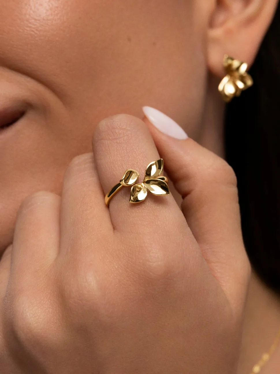 Anillo Zinnia Baño Oro