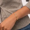 Brazalete Alma Cianita Baño Oro