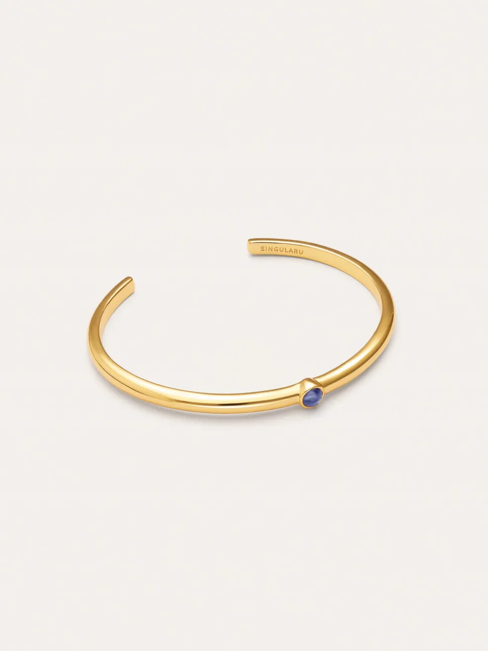 Brazalete Alma Cianita Baño Oro