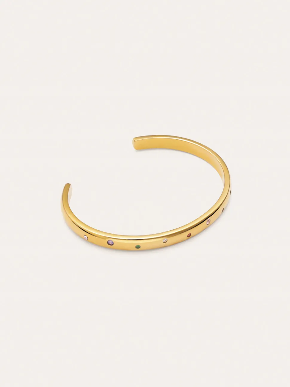 Brazalete Curve Rainbow Acero Baño Oro