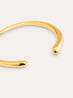 Brazalete Gota Acero Baño Oro