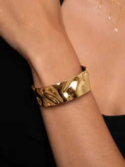 Brazalete Marea Acero Baño Oro
