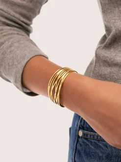 Brazalete Odisea Acero Baño Oro