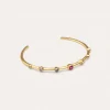 Brazalete Rainbow Bubbles Baño Oro