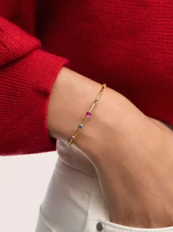 Brazalete Rainbow Bubbles Baño Oro