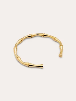 Brazalete Sugarcane Acero Baño Oro