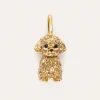 Charm Caniche Toy Baño Oro