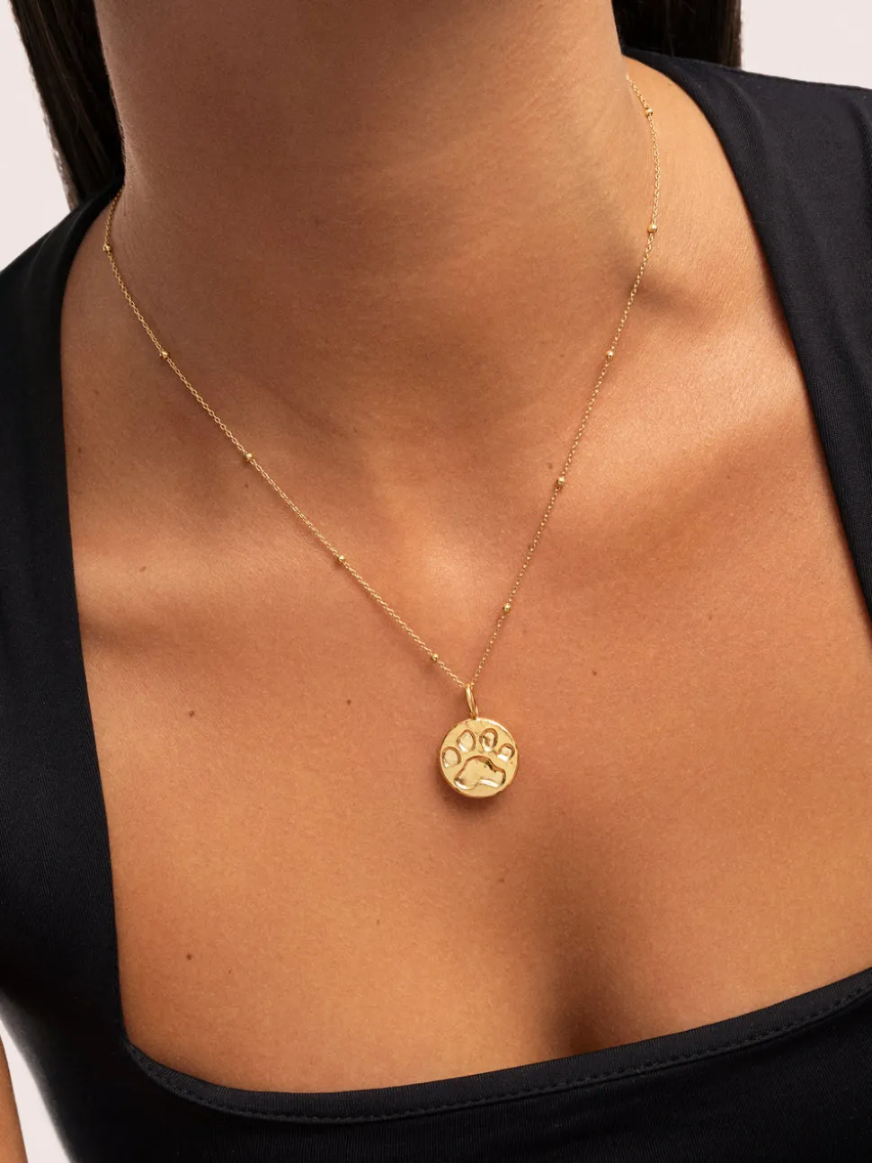 Charm Huella Baño Oro