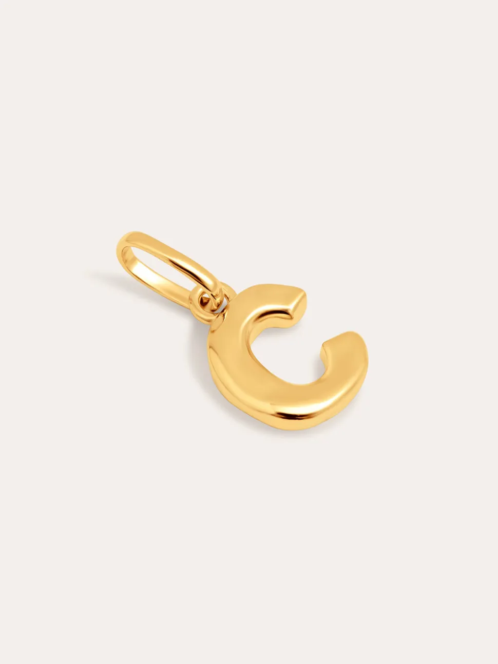 Charm Letter Organic Plata Baño Oro