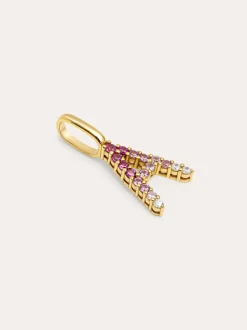 Charm Letter Spark Sakura Baño Oro