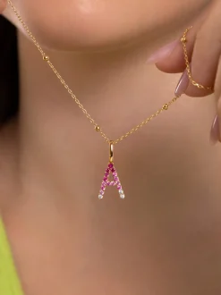 Charm Letter Spark Sakura Baño Oro