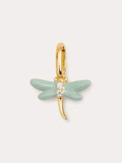Charm Libélula Plata Baño Oro
