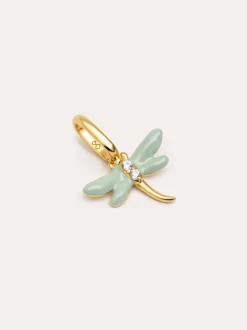 Charm Libélula Plata Baño Oro