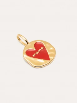 Charm Mamá Lovely Heart Baño Oro