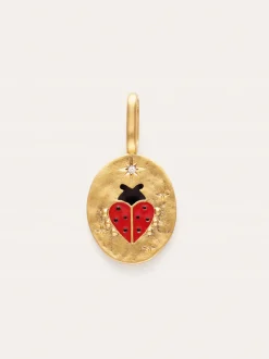 Charm Mariquita Baño Oro