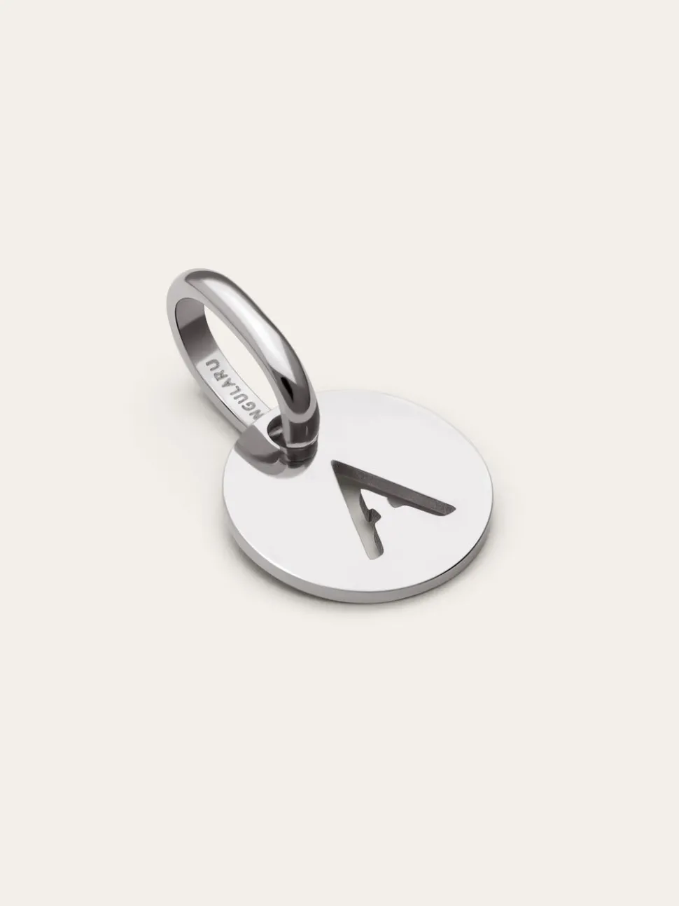 Charm Mini Medallion Letter Acero