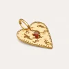 Charm Raw Heart Baño Oro