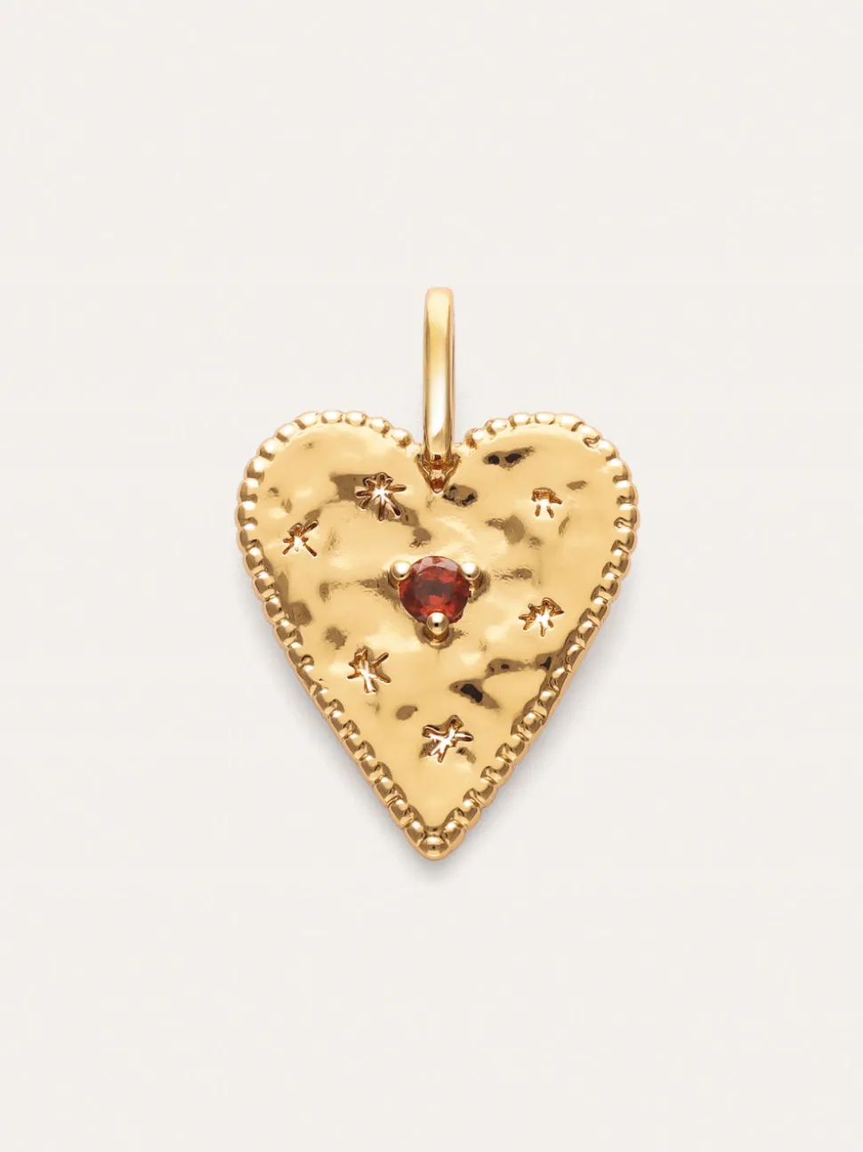Charm Raw Heart Baño Oro