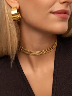 Choker Cleopatra Acero Baño Oro
