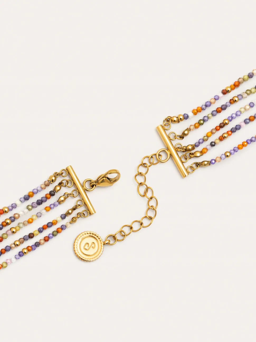 Choker Crystals Cleopatra Acero Baño Oro