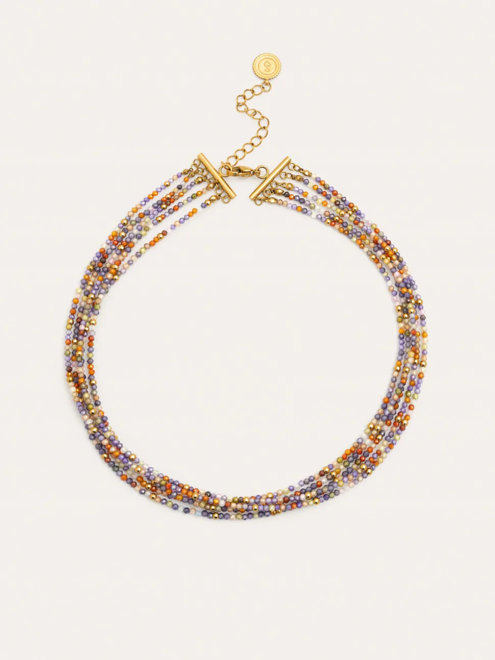 Choker Crystals Cleopatra Acero Baño Oro