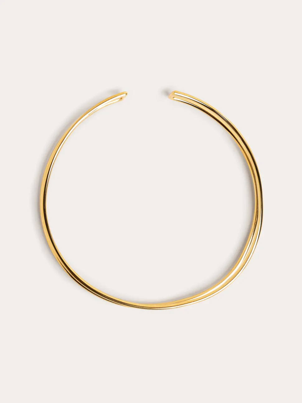 Choker Double Ring Baño Oro