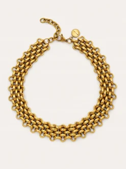 Choker Galea Acero Baño Oro