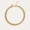 Choker Tape Acero Baño Oro