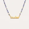 Collar Abuela Heart Cianita Acero Baño Oro