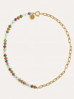Collar Alpine Chic Stones Acero Baño Oro