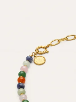 Collar Alpine Chic Stones Acero Baño Oro