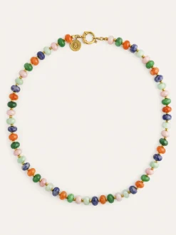 Collar Alpine Stones Acero Baño Oro
