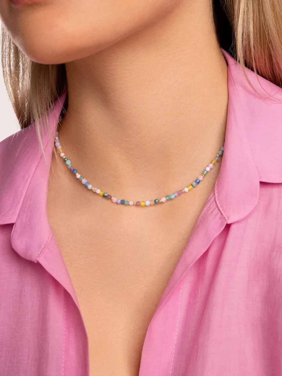 Collar Altea Colors Acero Baño Oro
