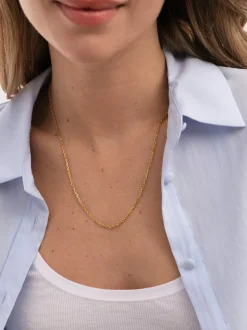 Collar Ana Acero Baño Oro