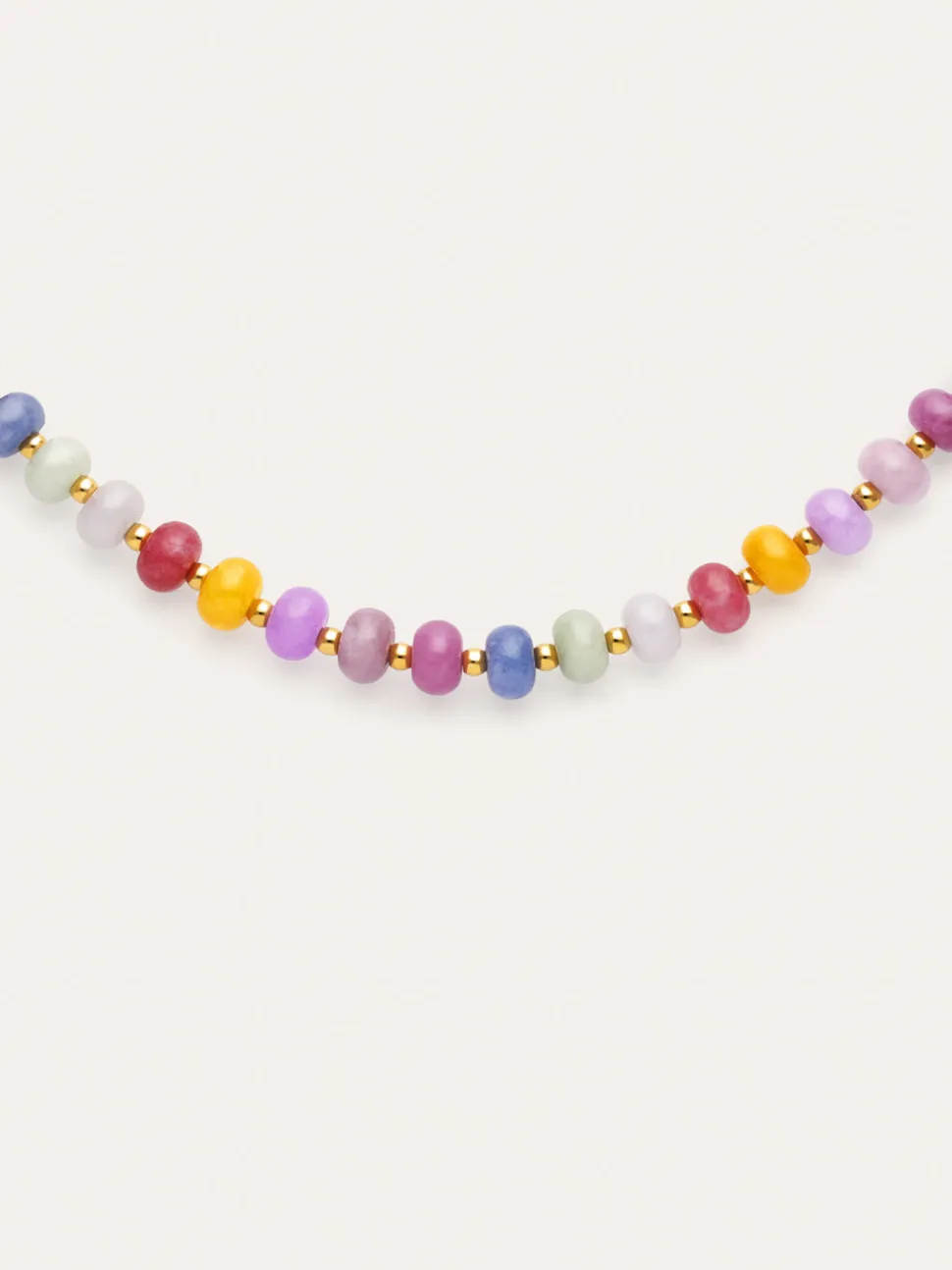 Collar Bali Stones Acero Baño Oro