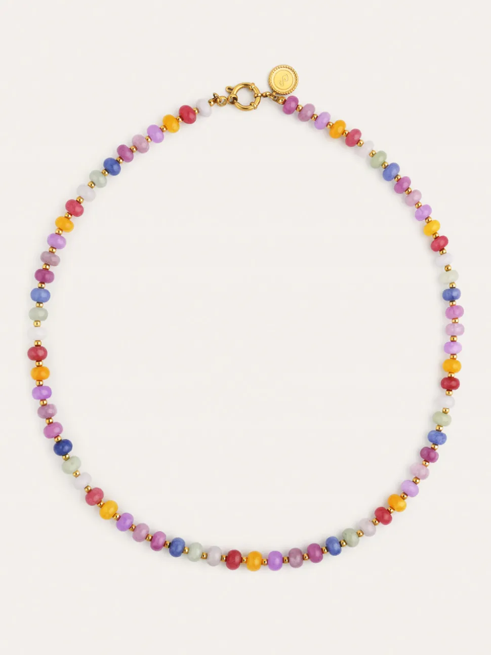 Collar Bali Stones Acero Baño Oro